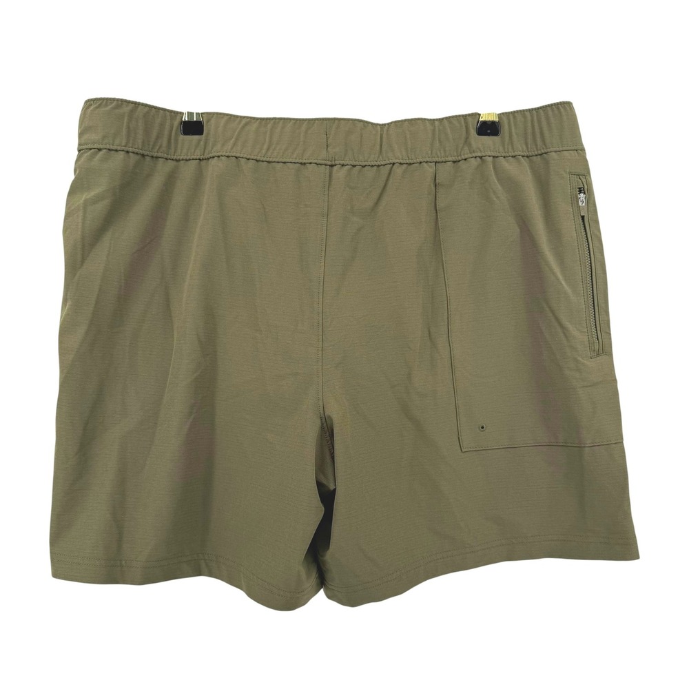 UpWest Mens All-Around Shorts Olive Green XL Recycled Fibers Lined Athletic New